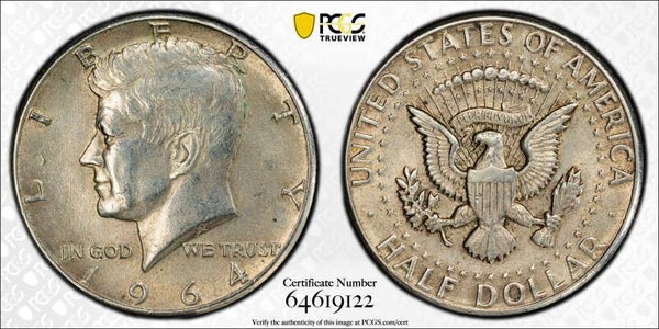 1964 NMM silver 50 Cents Coin, weight 12.8 grams