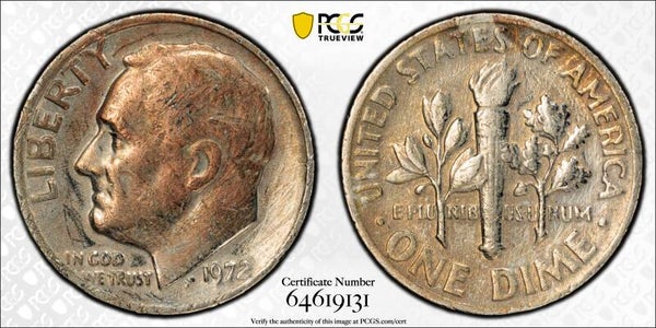 1972 10 cents coin rainbow