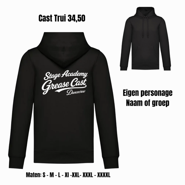 Grease Cast Hoodie Zwart of Roze
