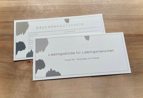Gedruckter Geschenkgutschein – eine gute Wahl & stilvoll auf Papier
