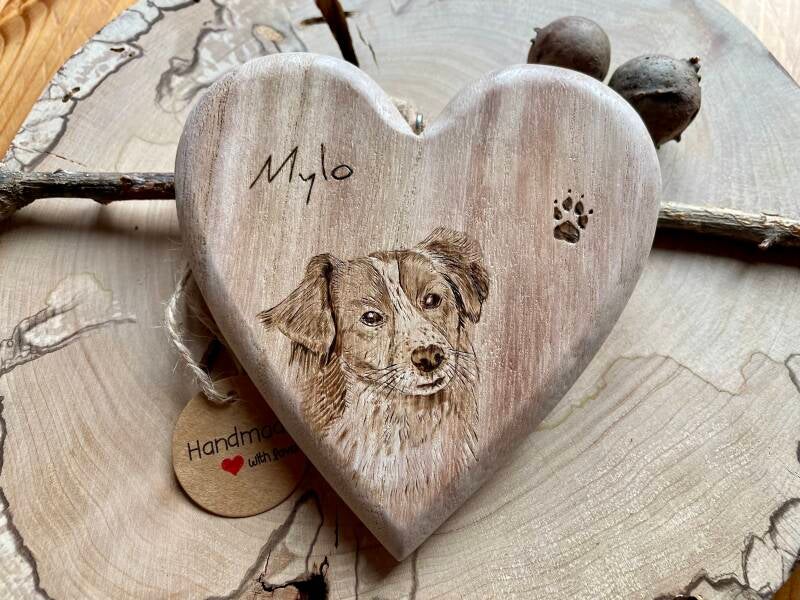 Herzanhänger mit Mini-Hundeportrait