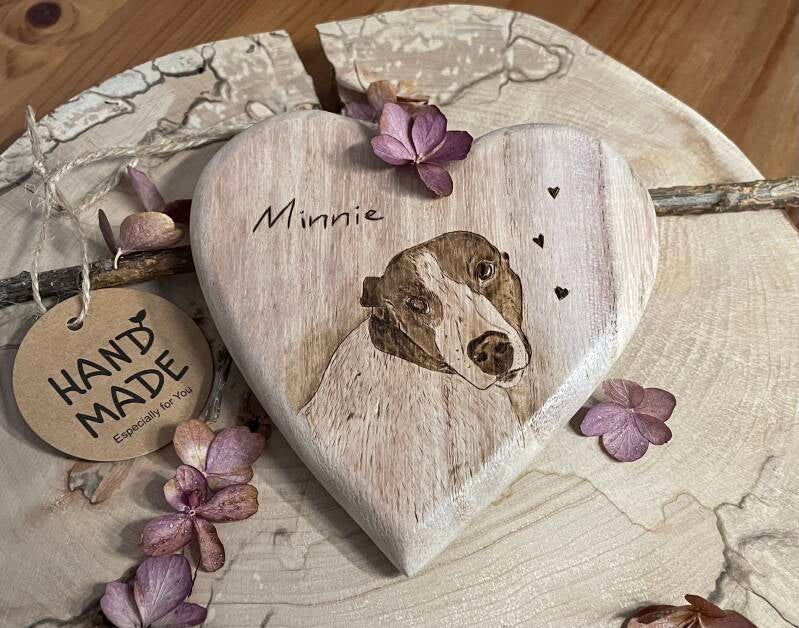 Herzanhänger mit Mini-Hundeportrait