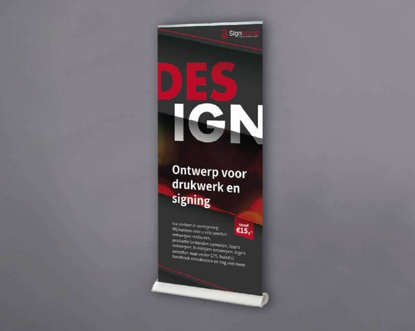 8 luxe roll up banners