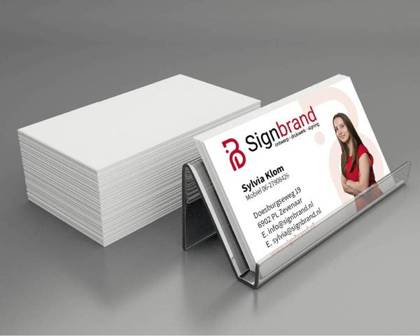 200 enkelzijdige visitekaartjes 5,5x8,5 cm