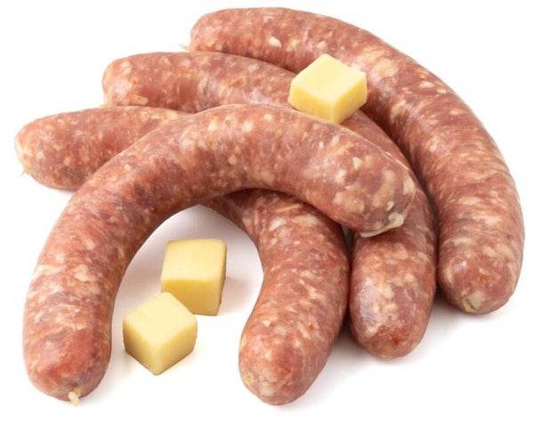 kippenworst met kaas  500gram