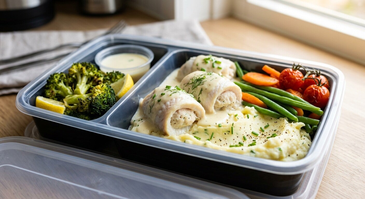 Kant-en-klaar Tongrolletjes met Puree en Groenten