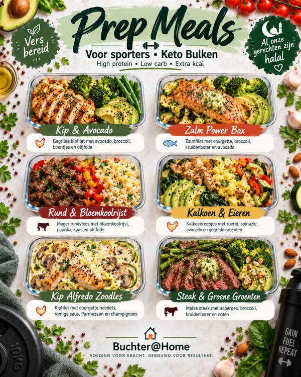 prep meals voor 1 week 700gram per maaltijd