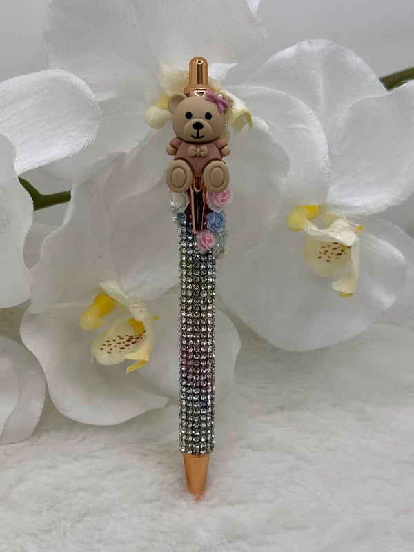 Stylo ours brun arc en ciel 6