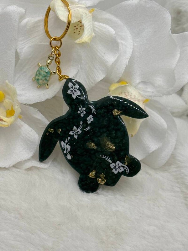 Porte clé tortue effet diamant 22