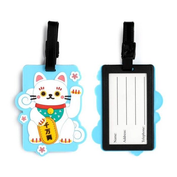 Maneki Neko Gelukskat Kofferlabel