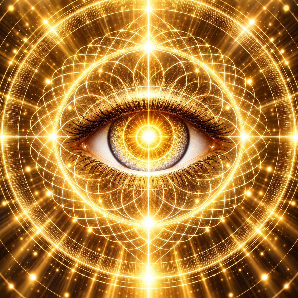 Goldenes Gitter Auge