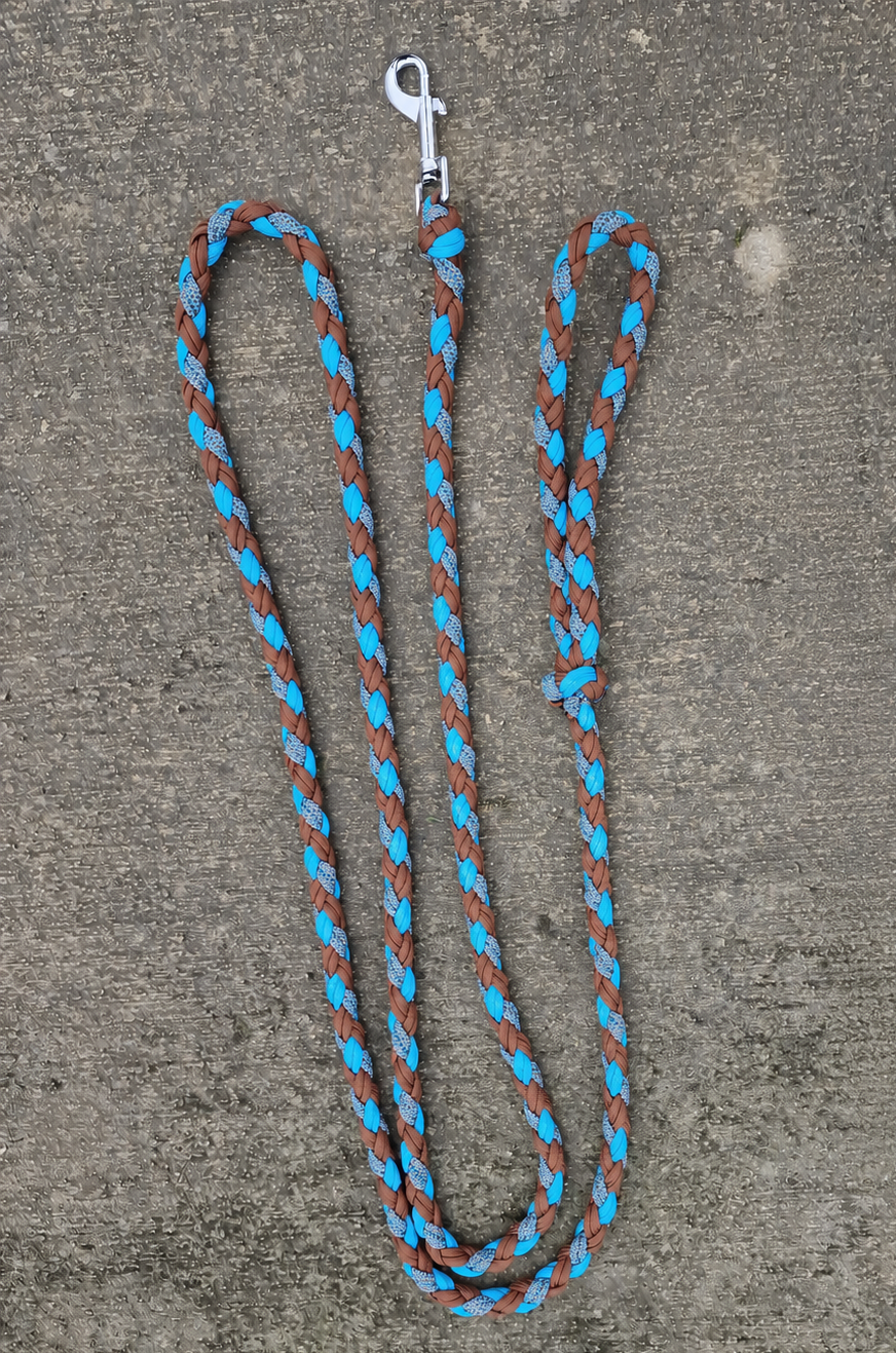 Paracord lijn blauw/bruin