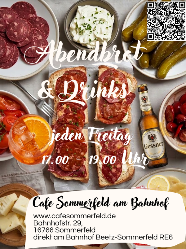 Abendbrot & Drinks / jeden Freitag 17.00 - 19.00 Uhr