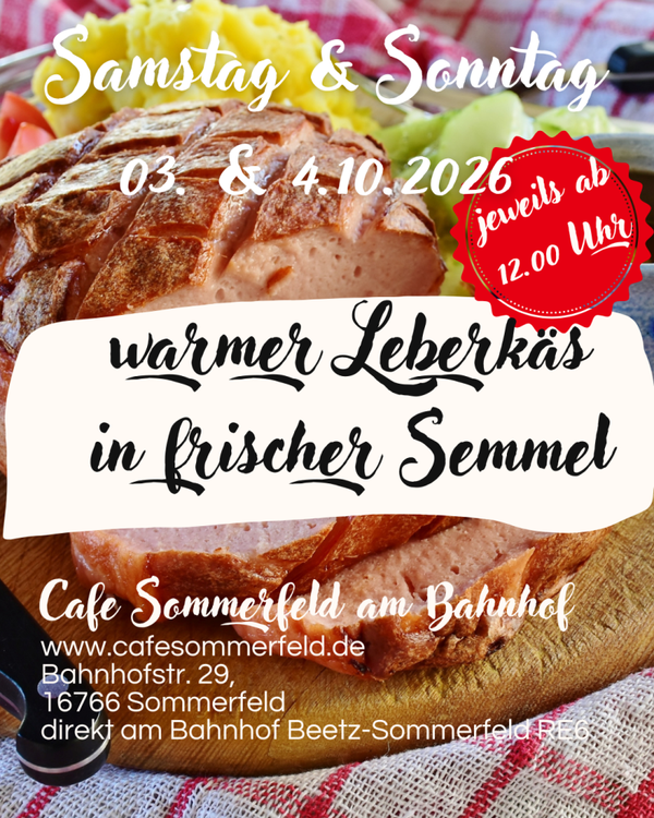 frischer Leberkäs in warmer Semmel