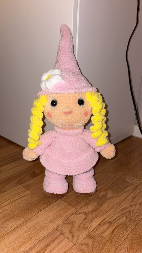 Handgehäkelte Puppe/Zwerg