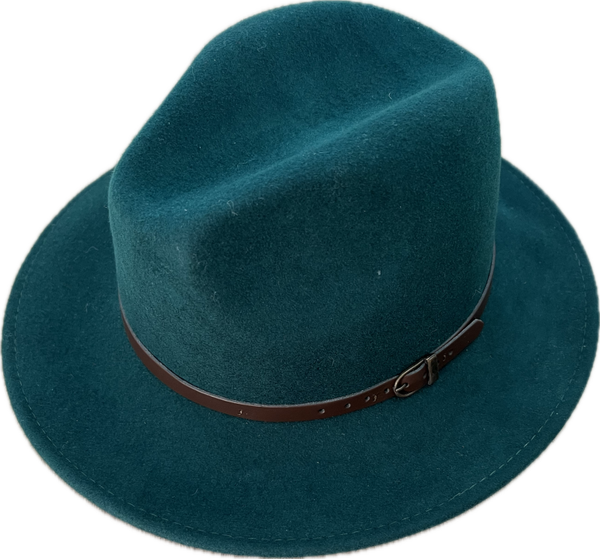 Cowboyhoed donkergroen