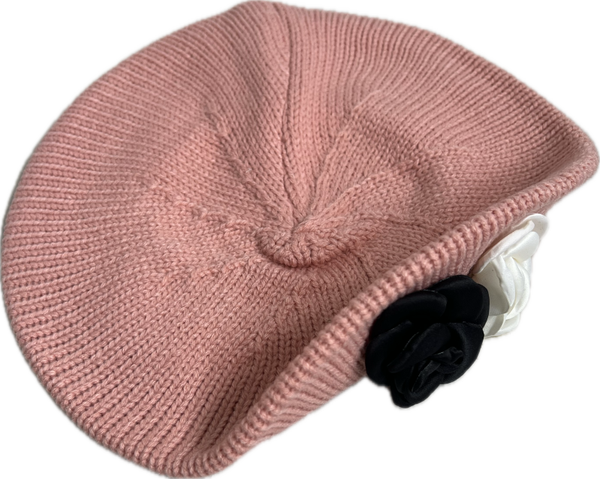 Kinderbaret roze met bloem