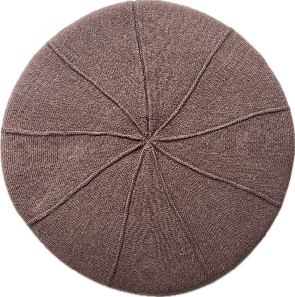 Baret donkertaupe streep