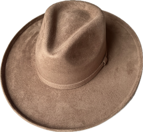 Cowboyhoed donkertaupe suède