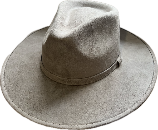 Cowboyhoed ivoor suède