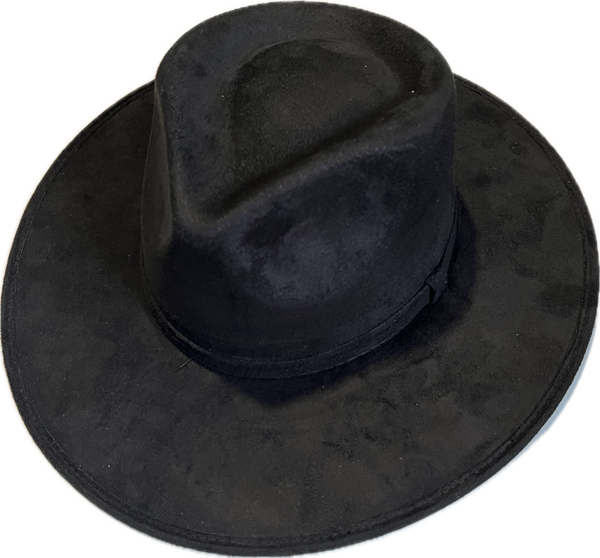 Cowboyhoed zwart suède