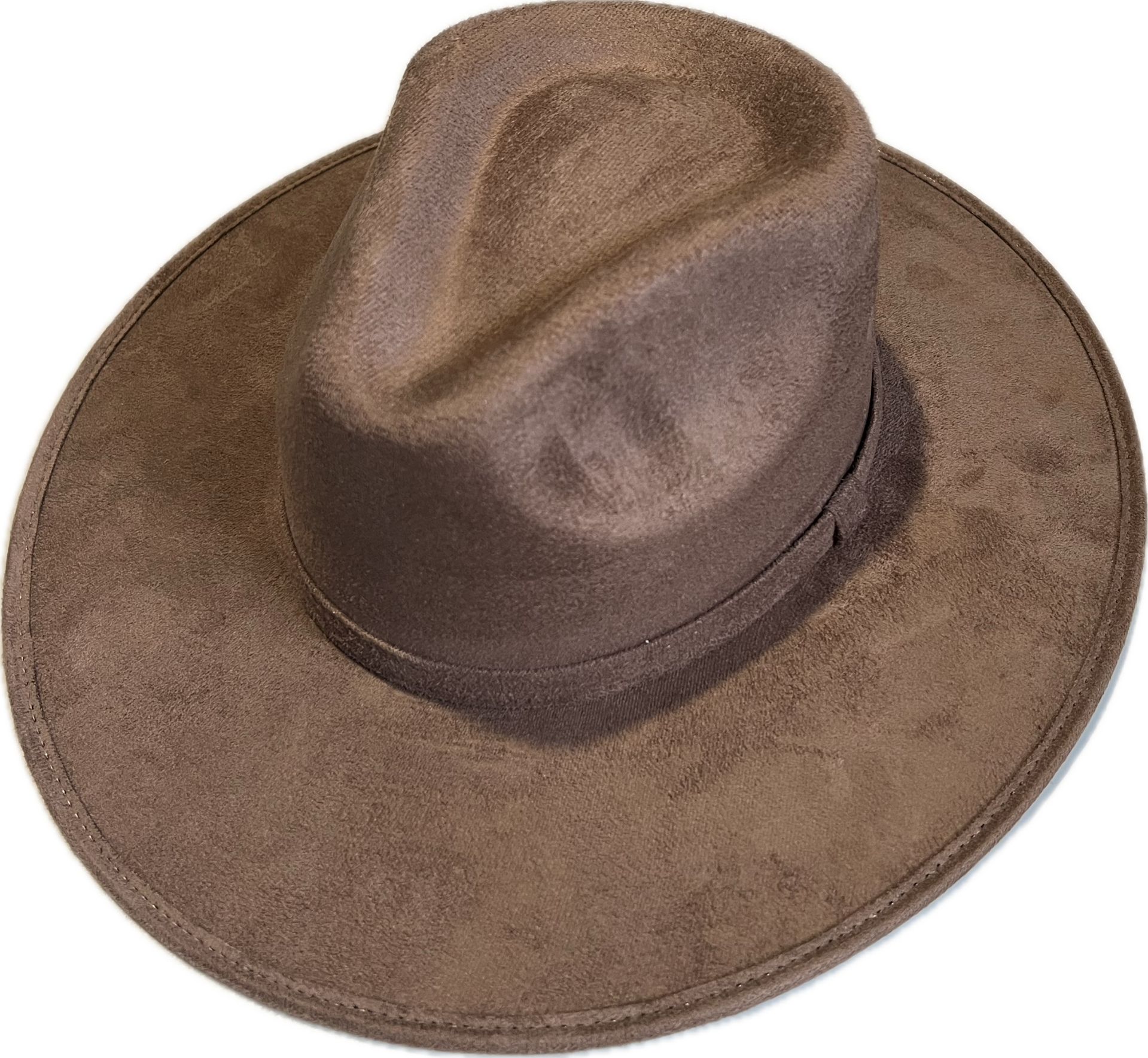 Cowboyhoed donkertaupe suède