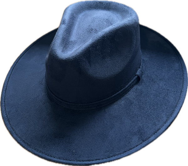 Cowboyhoed donkerblauw suède