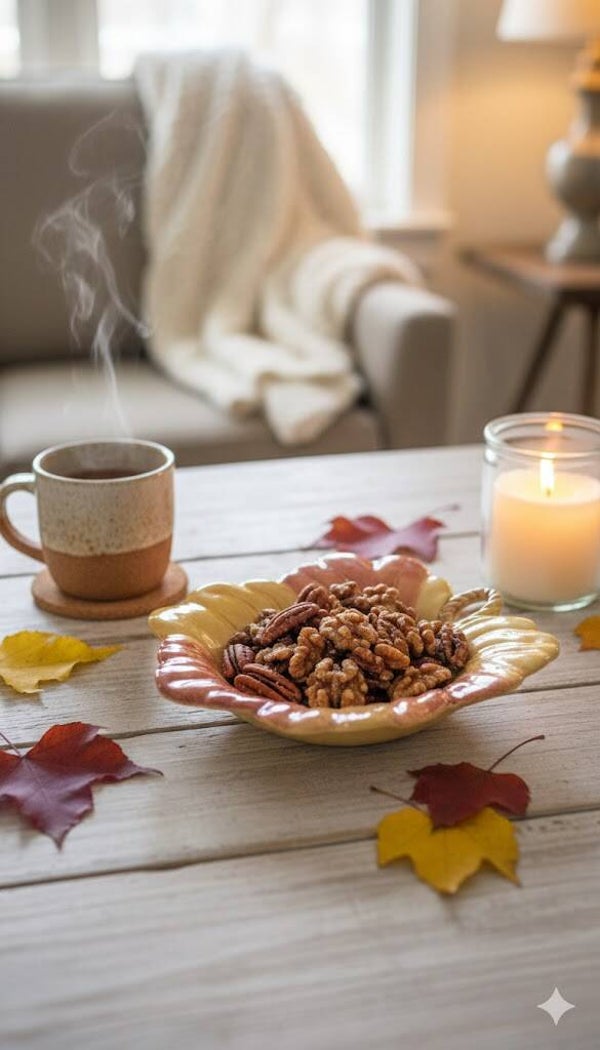 Cottage Core Style Autumn Leaf Bowl