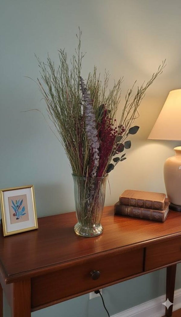 Fluted glass vase