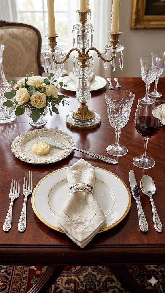 Stanley Roberts "Floral Mist" Silver-Plate Teaspoon & Butter Knife — Vintage Elegance