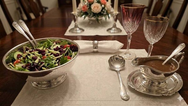 Oneida Silver-Plate Salad Forks & Ladle Set