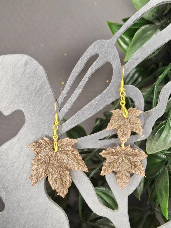 Boucles d'oreille Feuille d'automne