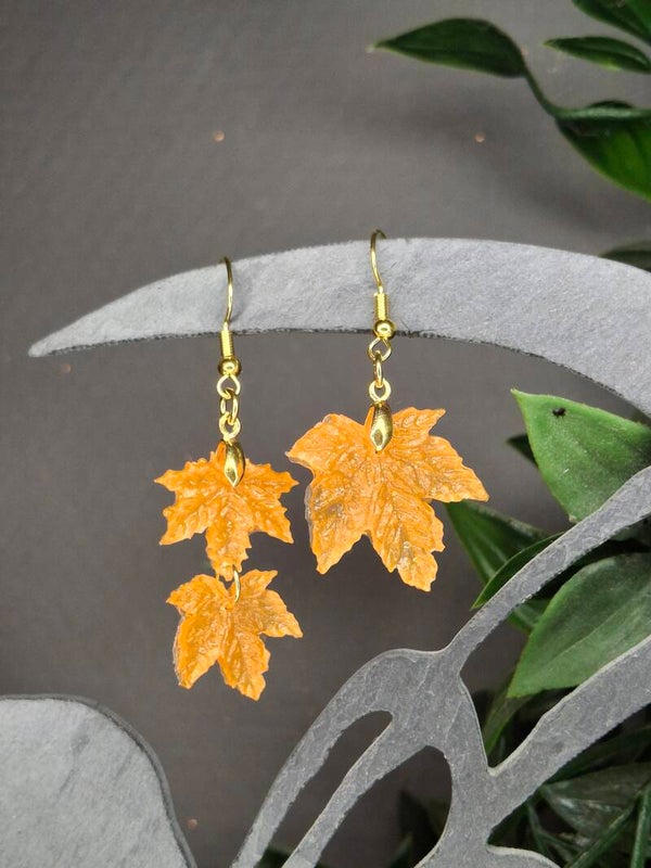 Boucles d'oreille Feuille d'automne