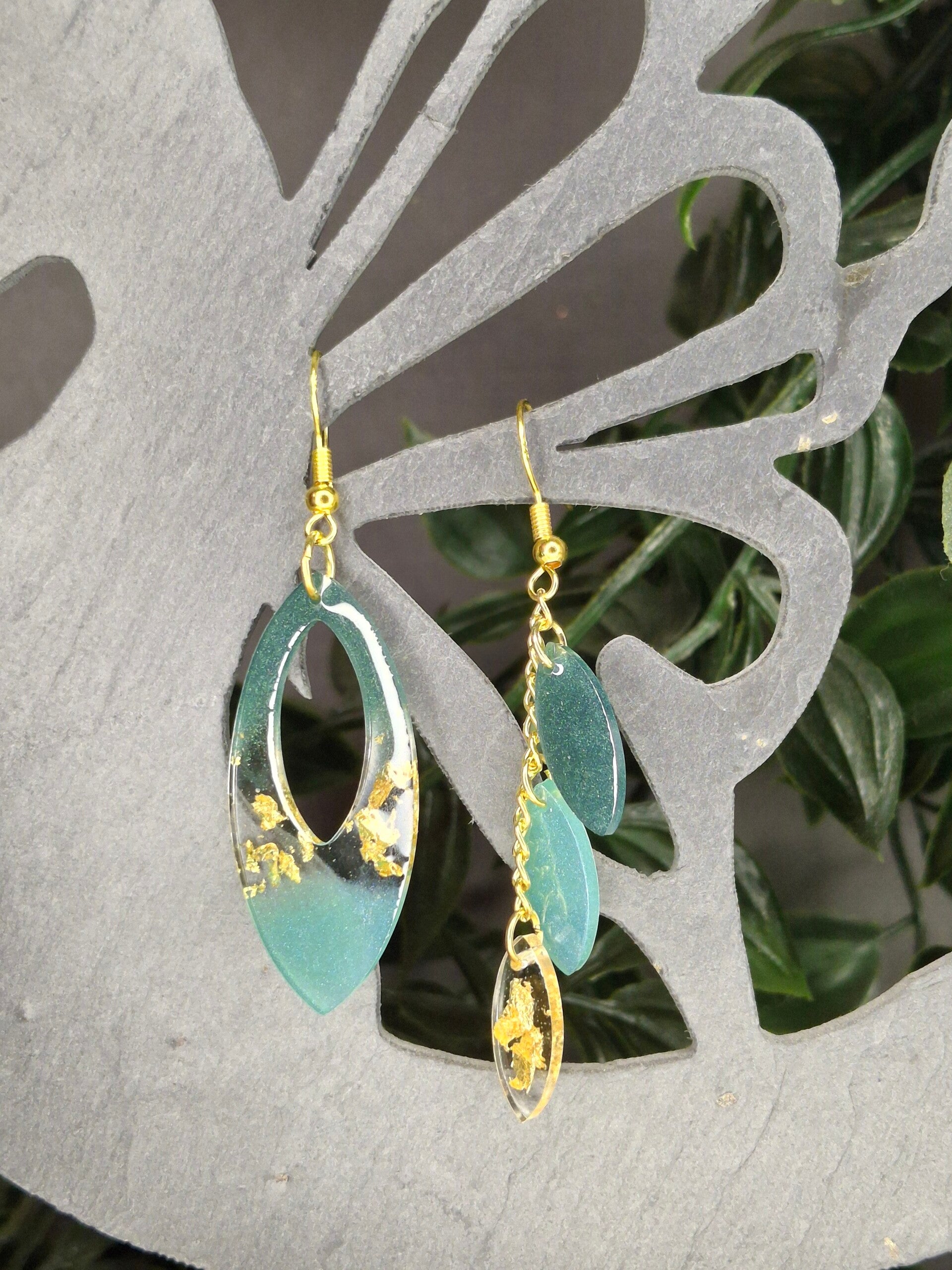 Boucles d'oreille asymétriques Oval