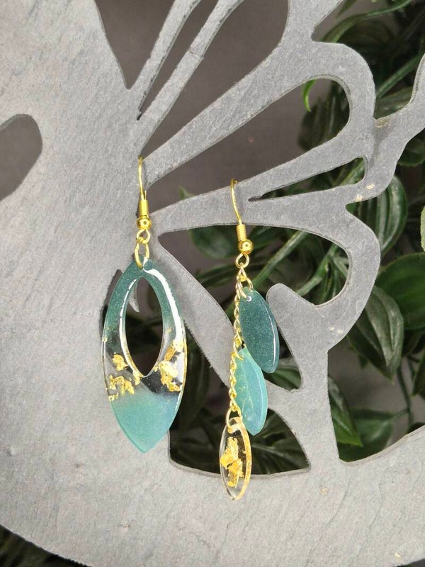 Boucles d'oreille asymétriques Oval