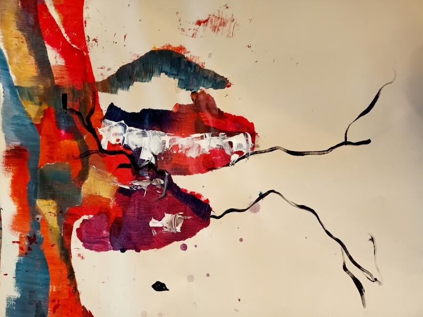 Abstract schilderij gemaakt door Kunst met Klazien