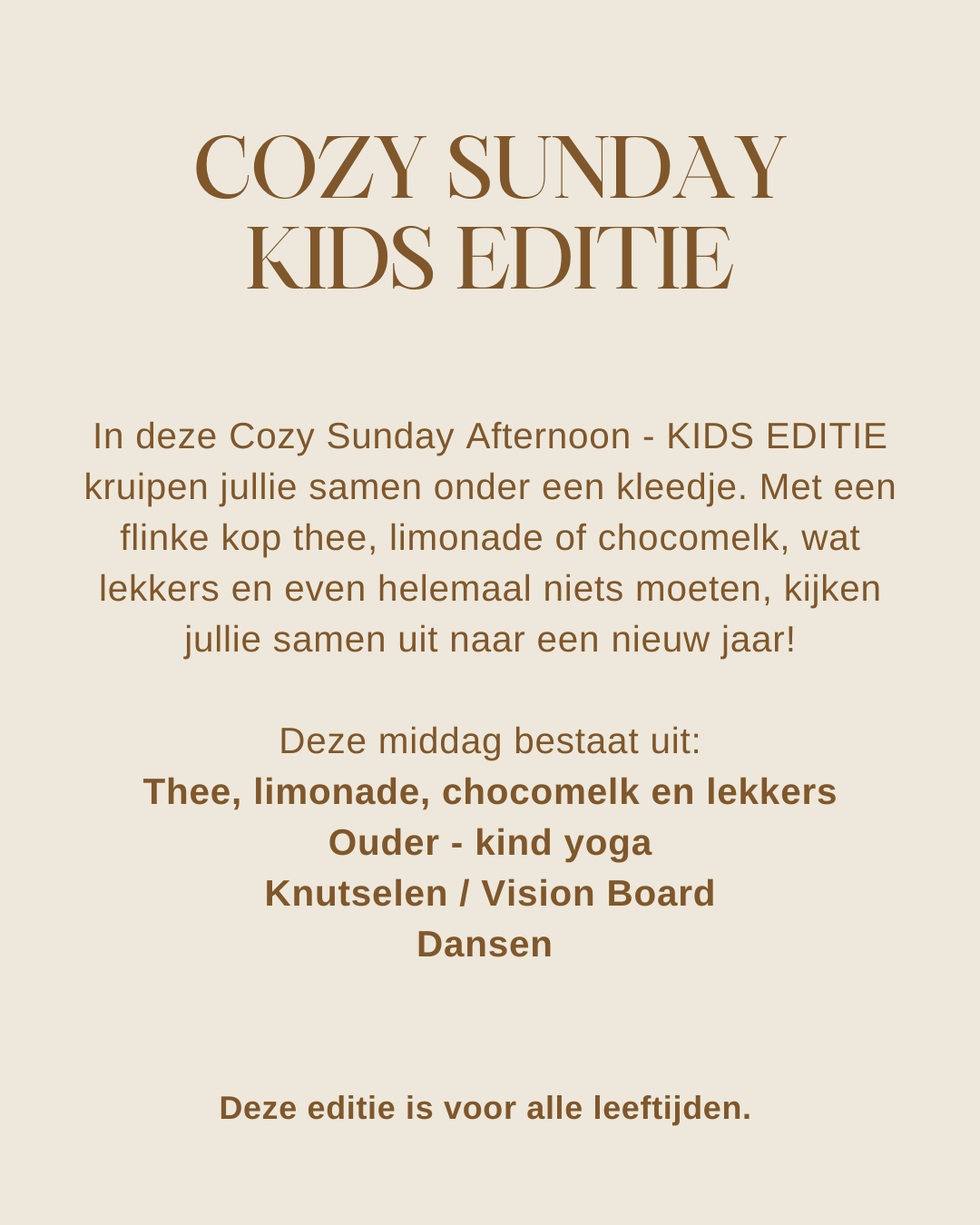 Cozy Sunday KIDS EDITIE