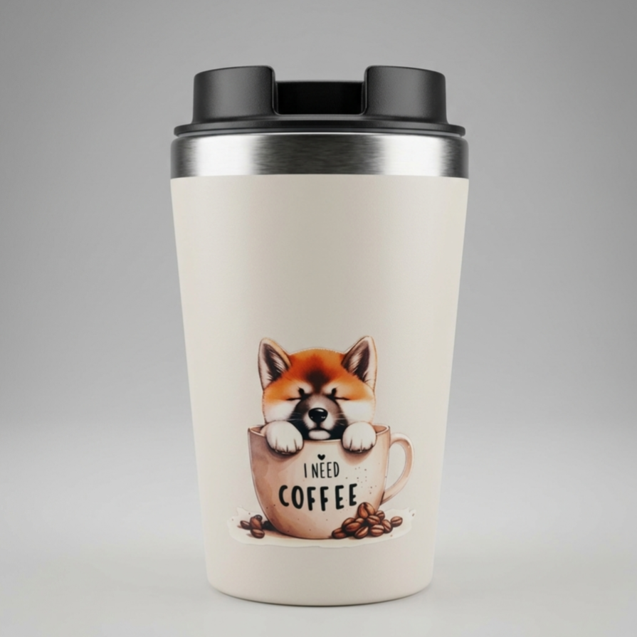 Koffie-to-go beker Shiba-Inu