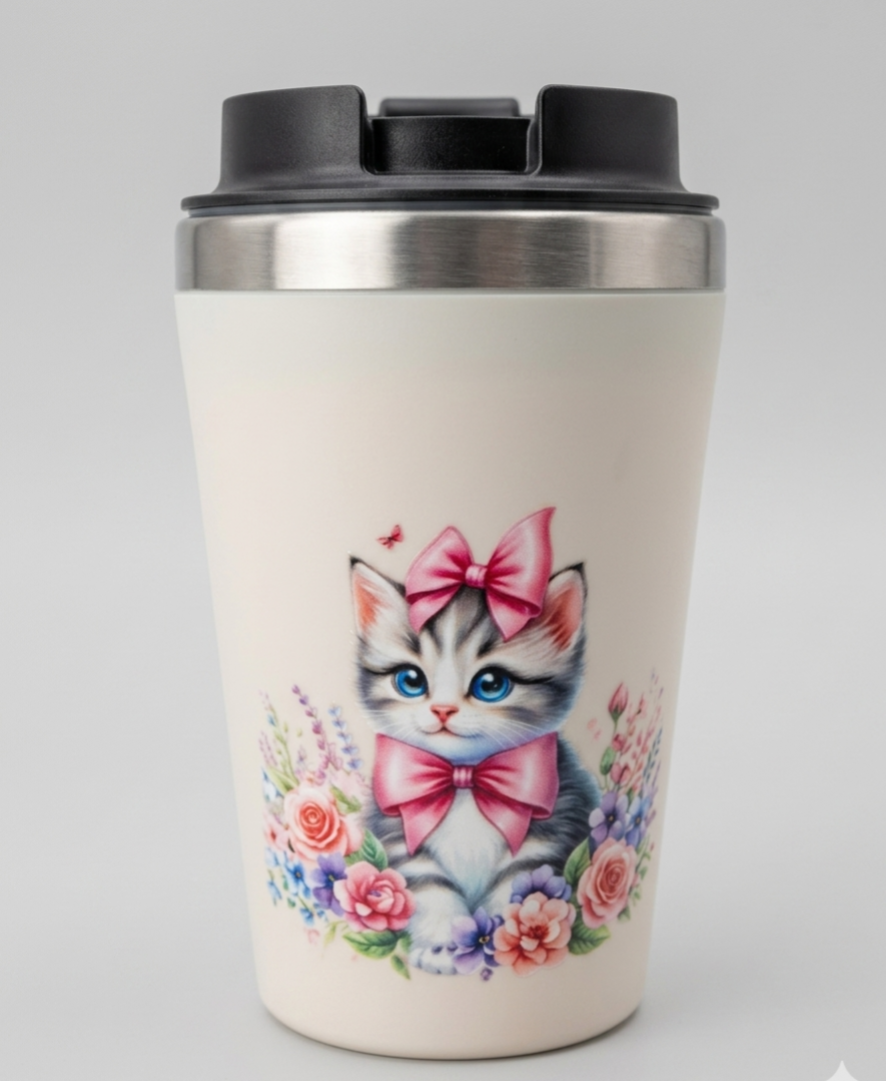 Koffie-to-go beker schattig kitten