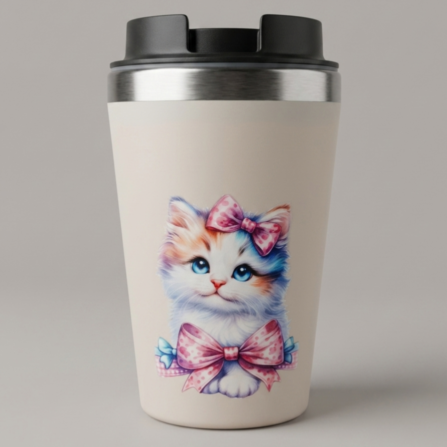 Koffie-to-go beker schattig kitten