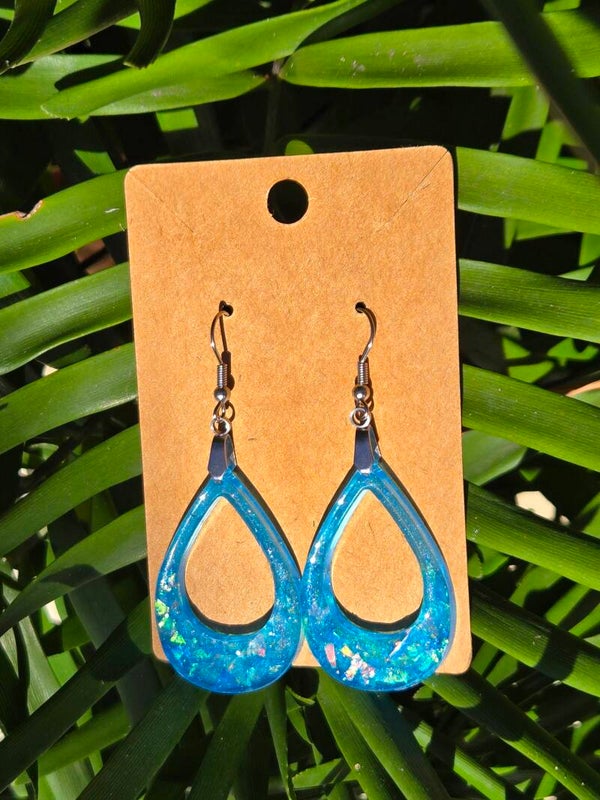 Turquoise Flakes earrings