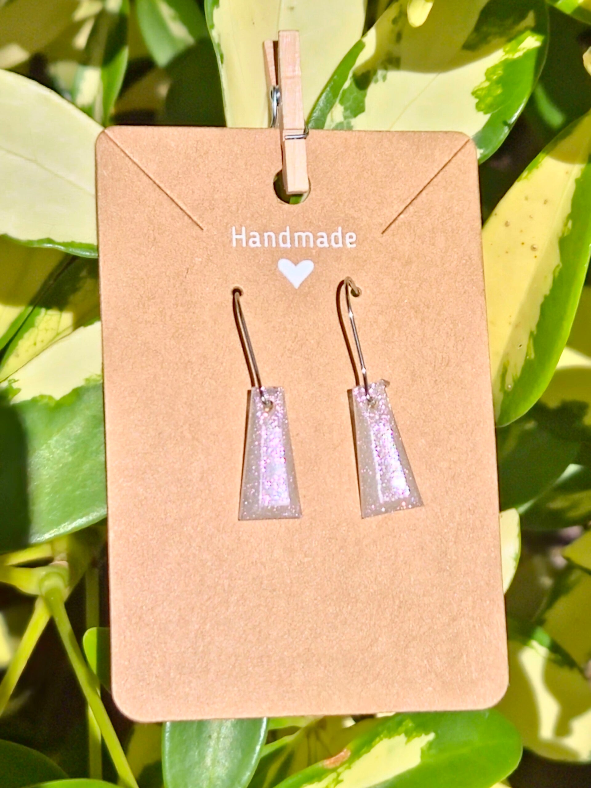 White Pearl Shimmer Collection medium earrings