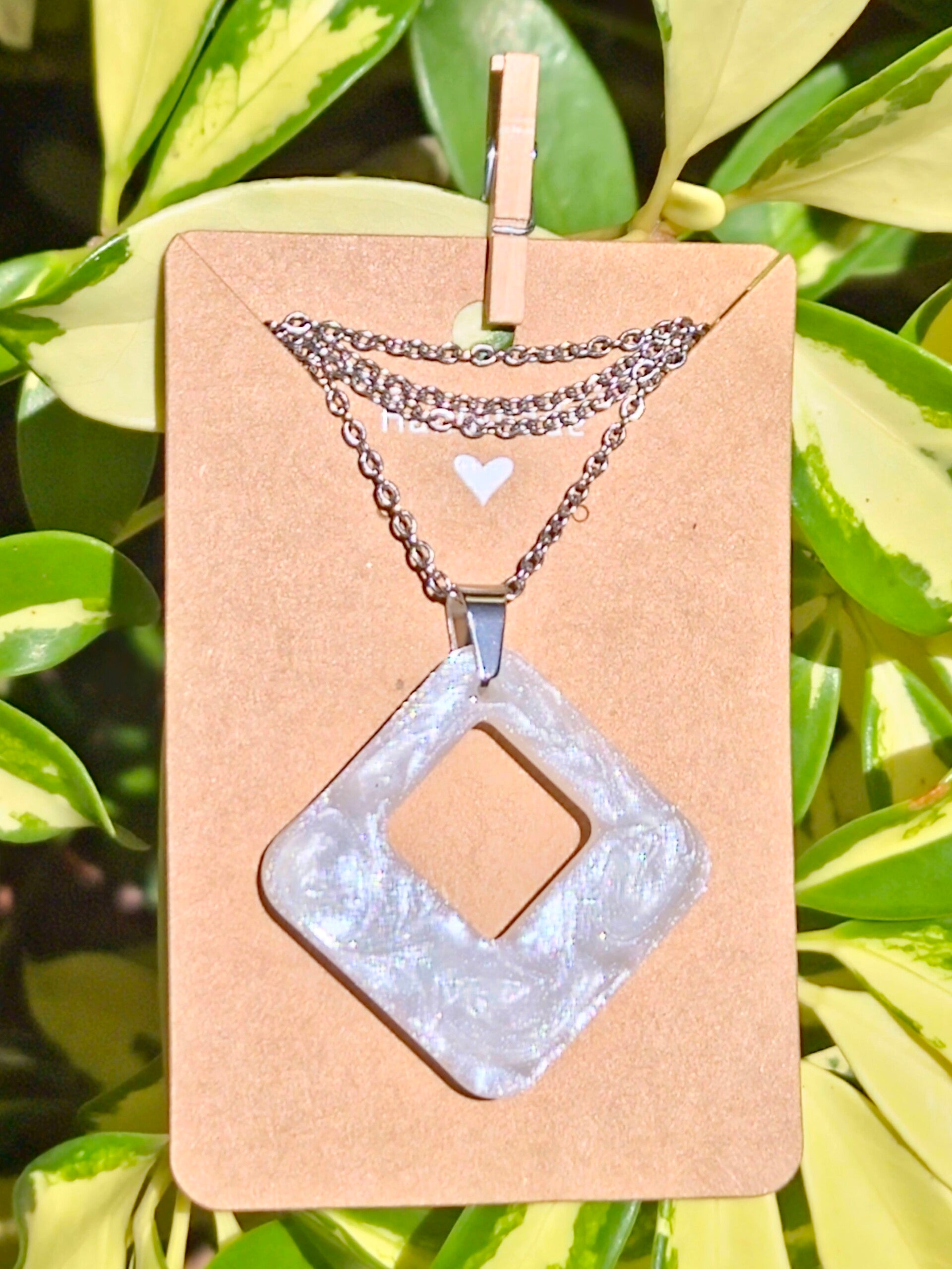 White Pearl Shimmer Collection large pendant