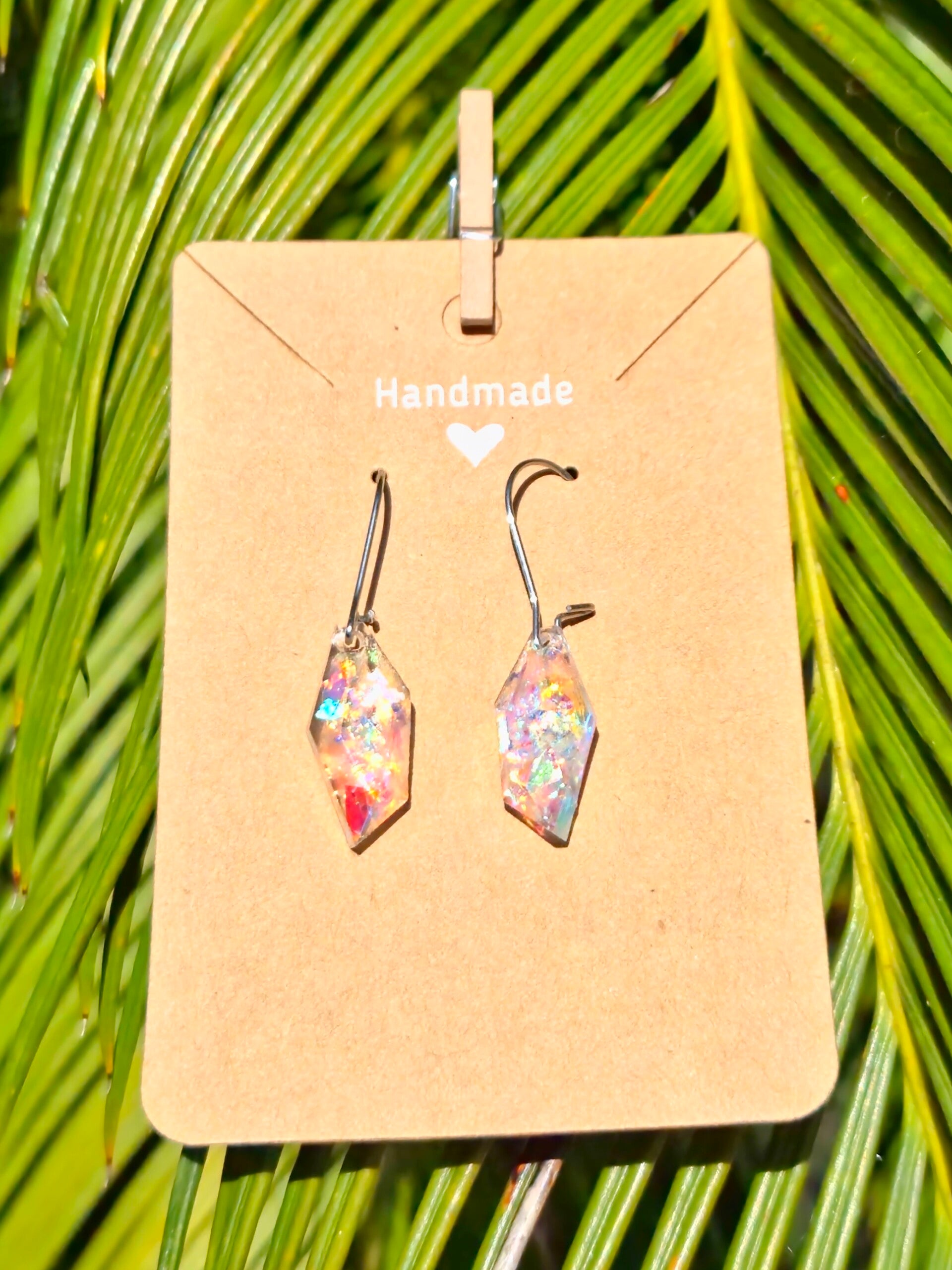 Pearl flakes earrings, small