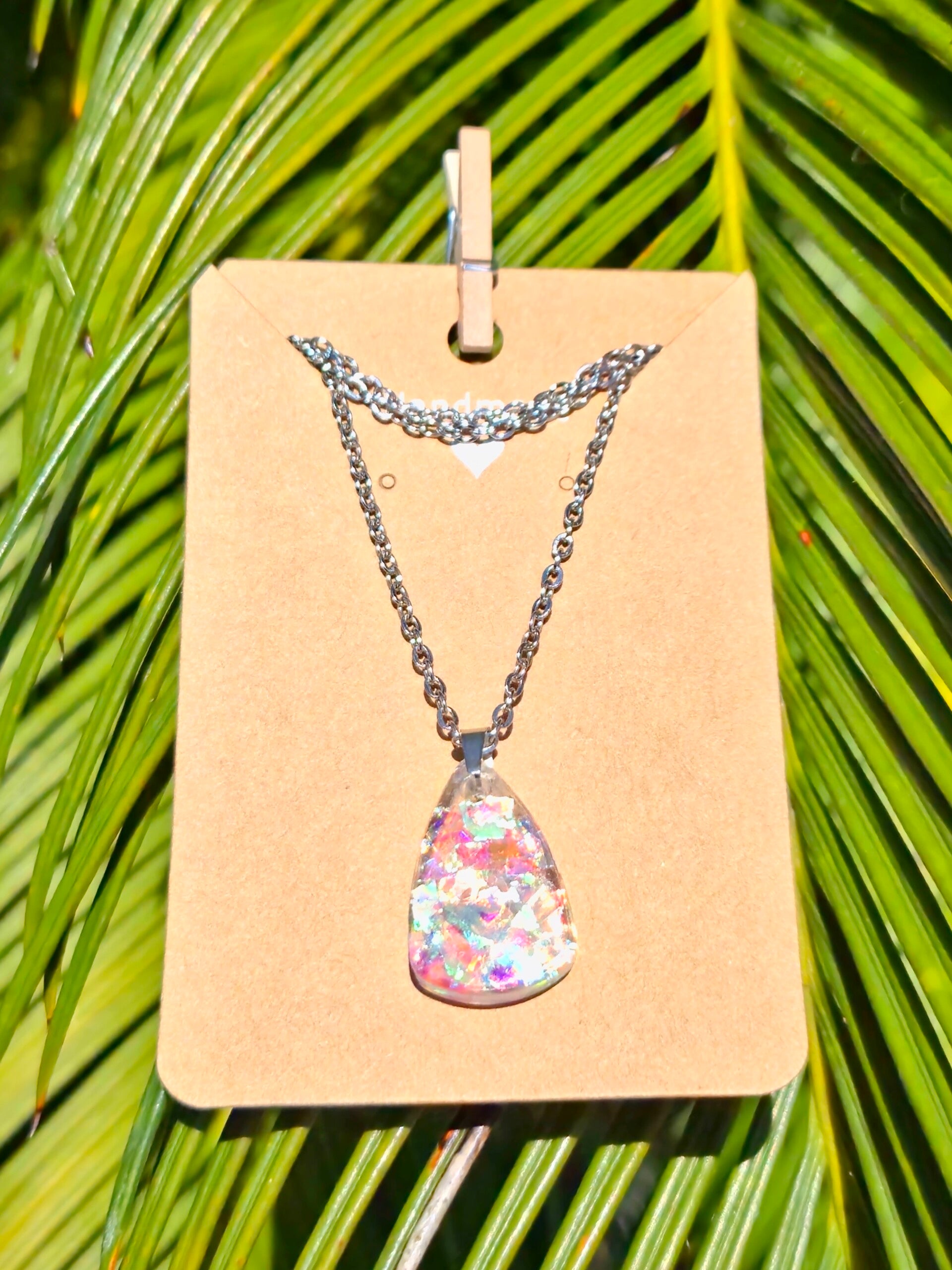 Pearl flakes necklace, small