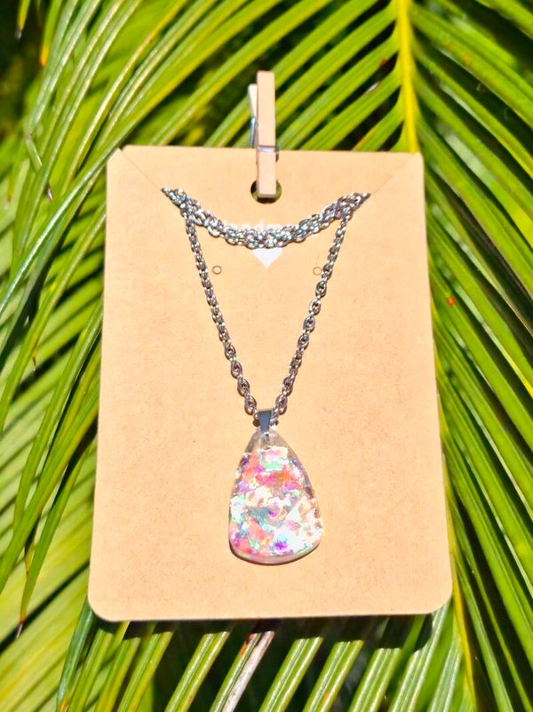 Pearl flakes necklace, small