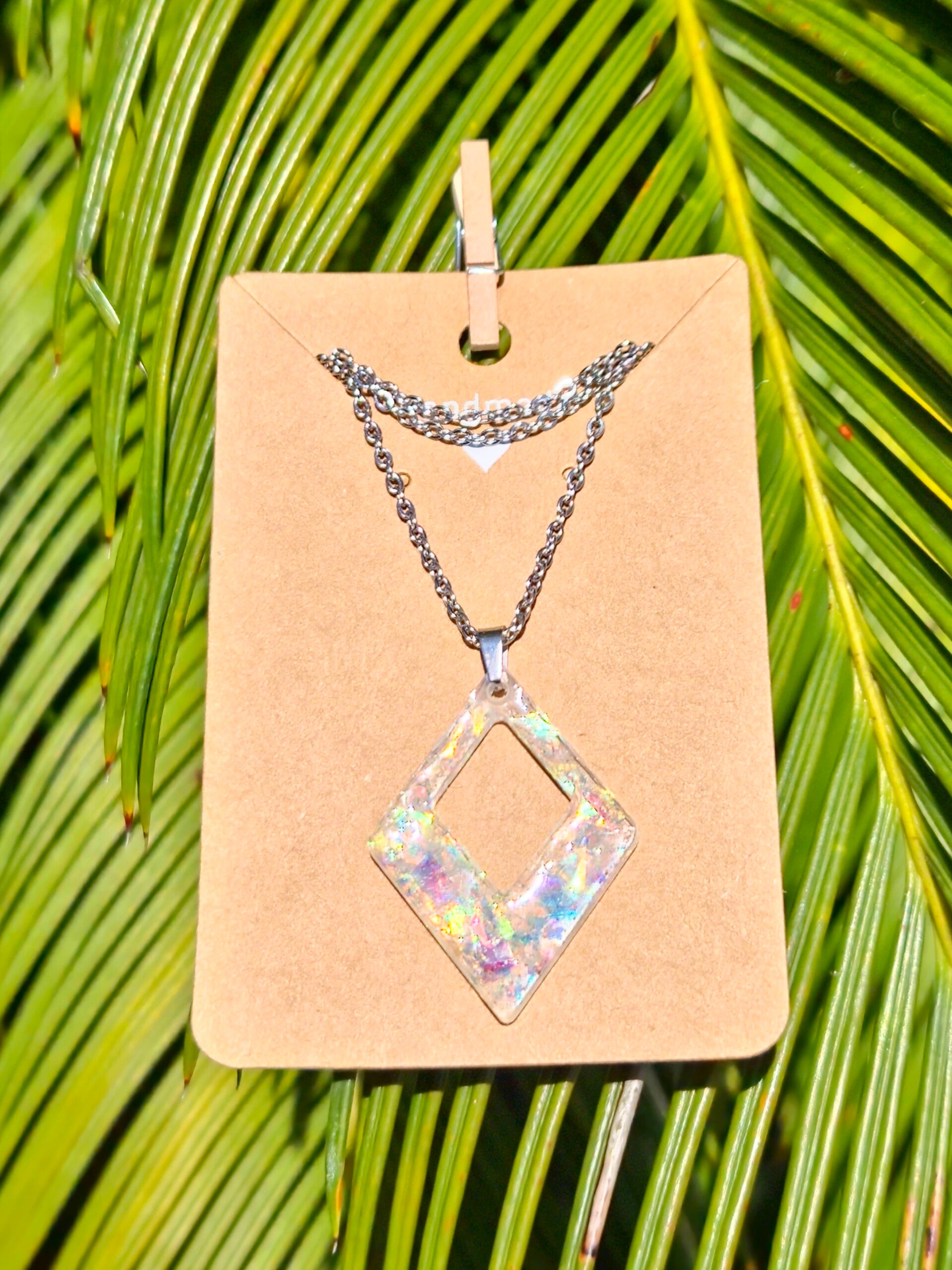 Pearl Flakes necklace, diamond