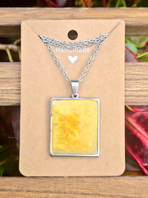 The Glittering Sand Collection rectangular pendant