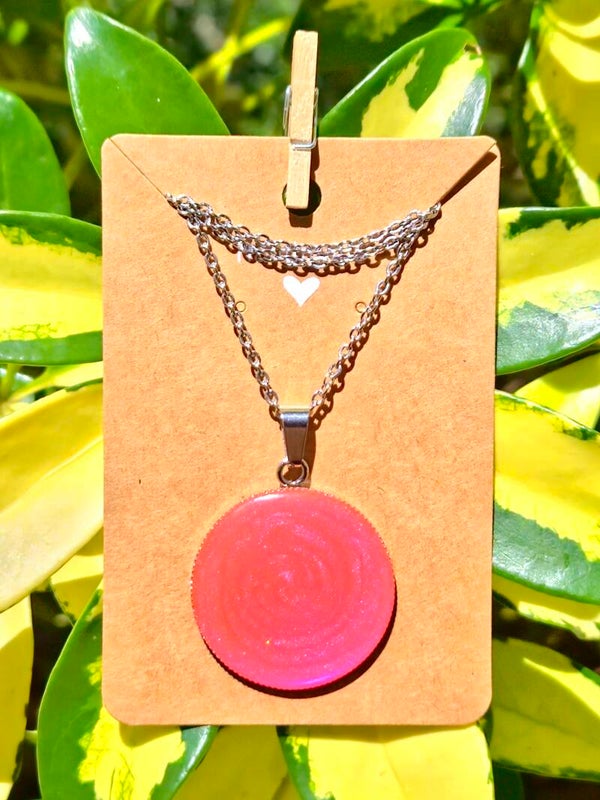 The Pink Tide Collection pendant / digital business card