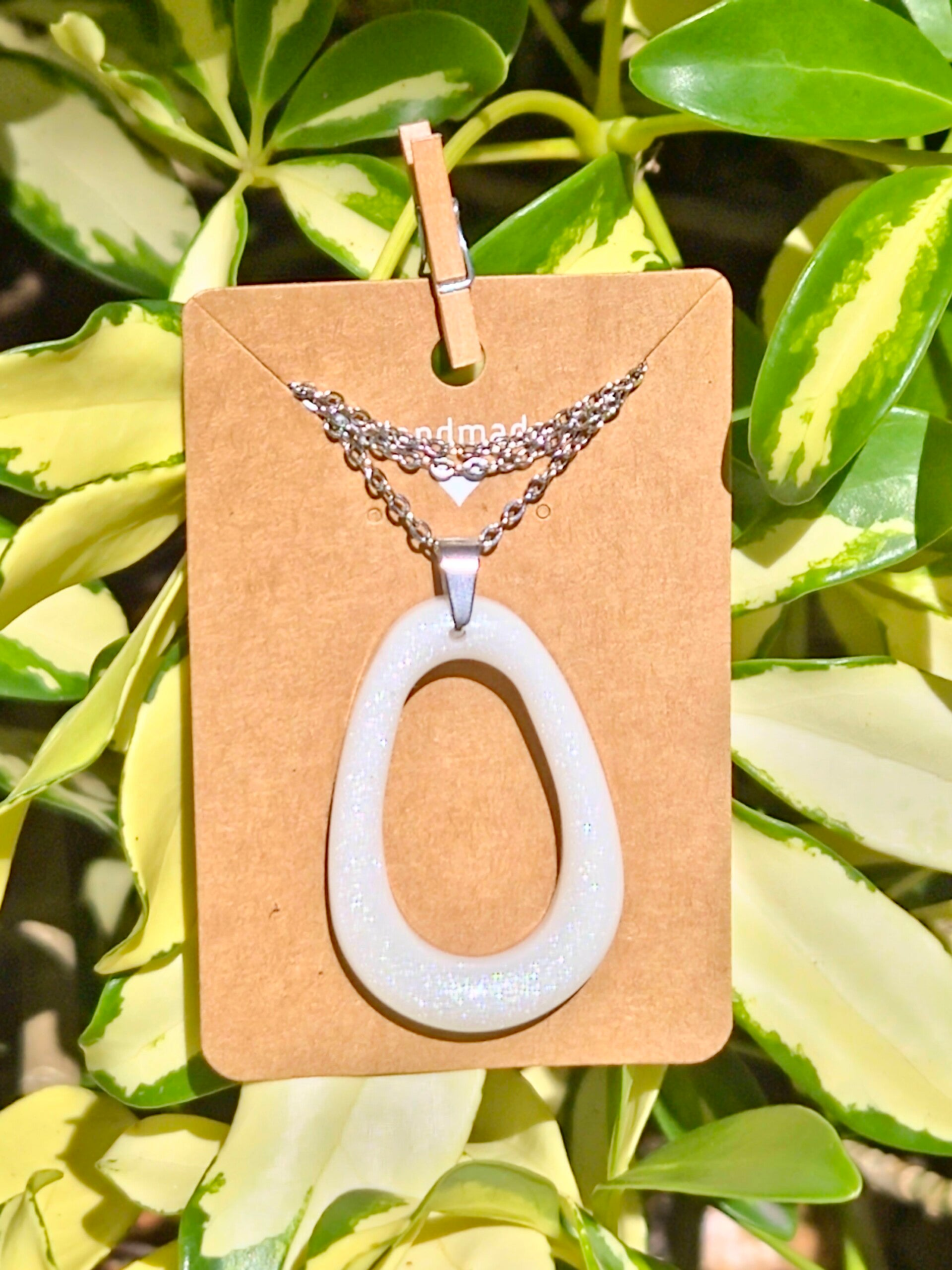 White Pearl Shimmer Collection large pendant